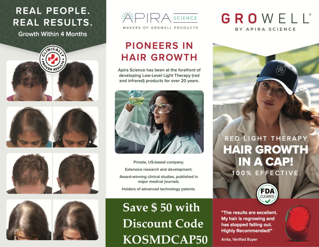 Red light therapy cap for hair growth enhancement