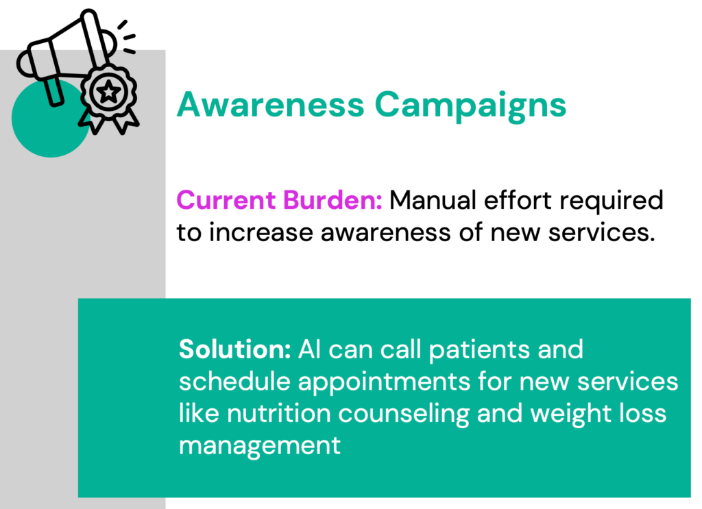 improved patient awareness and experience with AI outreach 